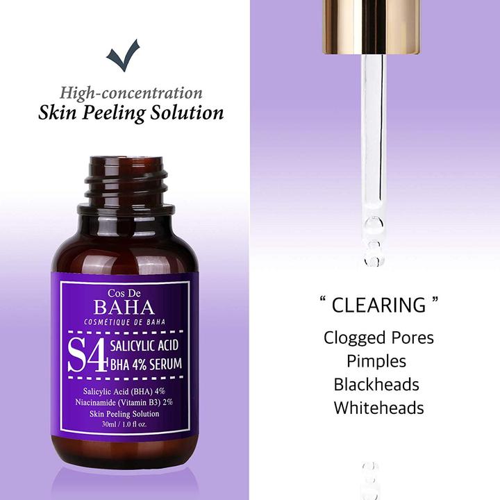 BHA Salicylic Acid 2% Exfoliant Liquid Niacinamide Serum (S4)