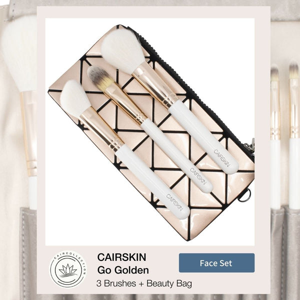 CAIRSKIN Go Golden Face Brush Set of 3